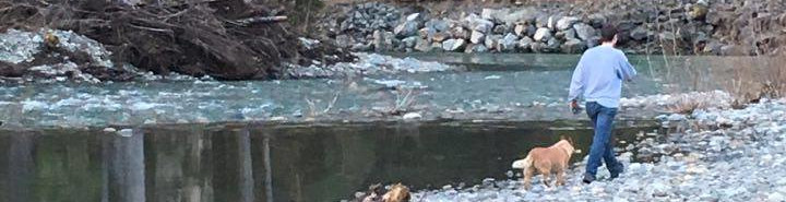 Banner image, Bertha and Dan at River (Mt Loop).